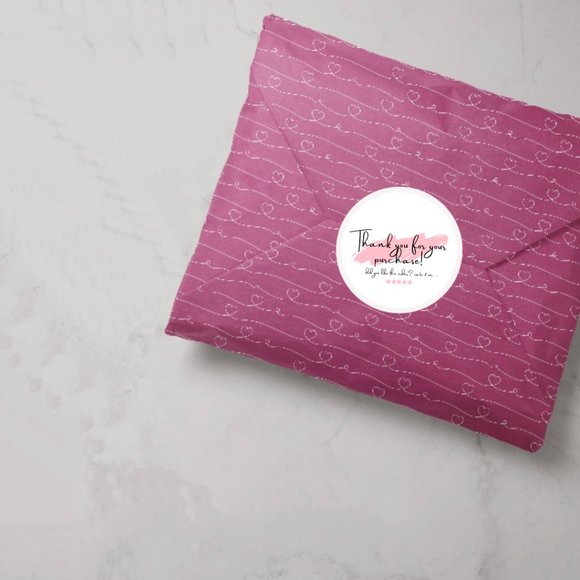 Thank You For Your Purchase Sticker Label / Round Labels For PACKAGING Order - Picture 3 of 10
